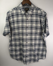 Grizzly Mountain Plaid Short Sleeve Mens Button Down Shirt XL Cotton Outdoors
