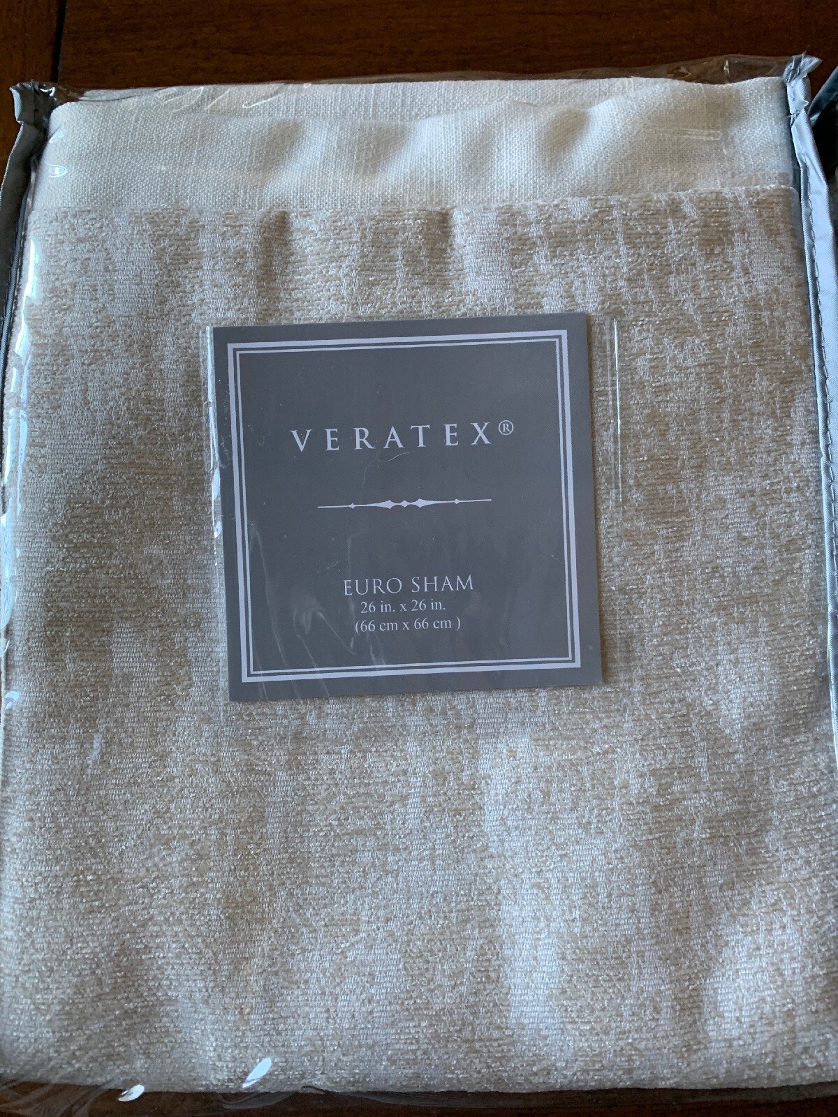 Veratex European Sham 26" in Tan/White for sale online eBay
