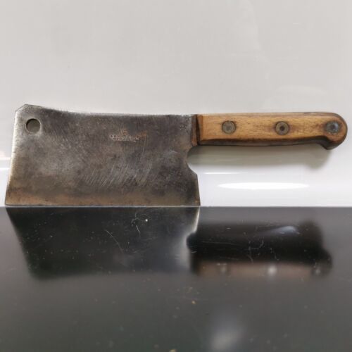 Antikes Gerlach Warszawa Polen Hackbeil Metzgermesser Axt um 1800 selten Sammlerstück - Bild 2 von 10