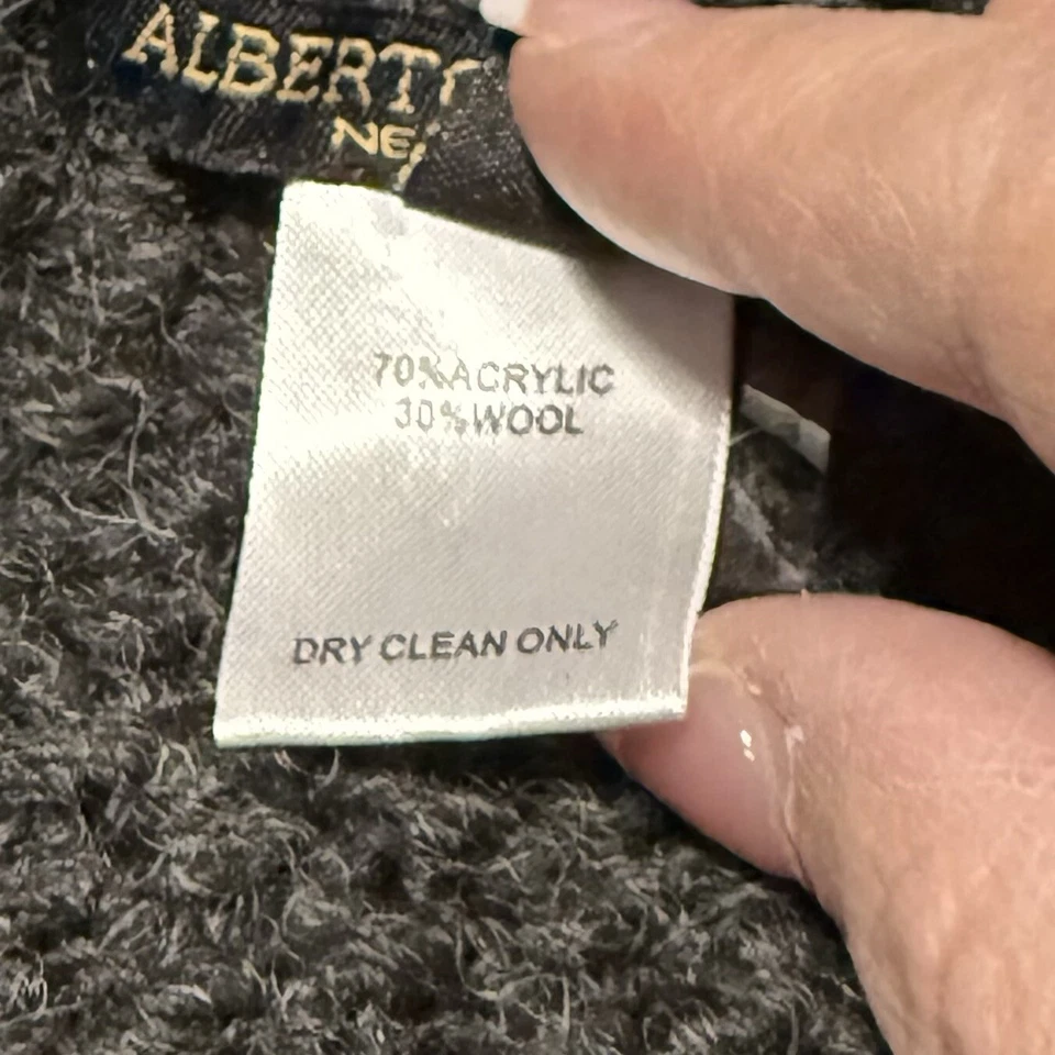 Chal tejido Alberto Makali Dk gris mezcla de lana para mujer talla única adornos de latón Foto 4 de 4