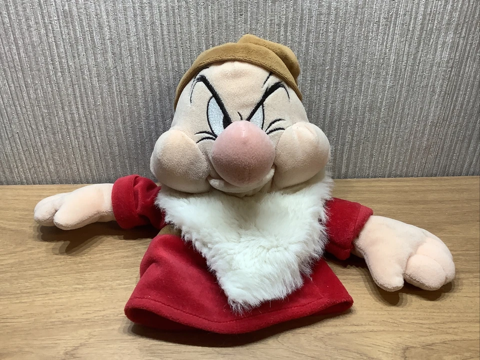 Disney Grumpy Plush Hand Puppet Soft Toy Snow White 7 Dwarfs 12 Inch Rare - Image 2 of 4