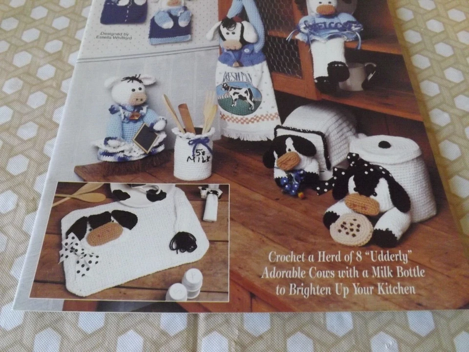 The Needlecraft Shop CROCHET KITCHEN COWS toaster cover, hot pads, placemat etc - Image 3 of 3