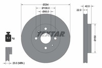 Textar Bremsscheibe Vorne FüR Daihatsu Passend FüR Subaru