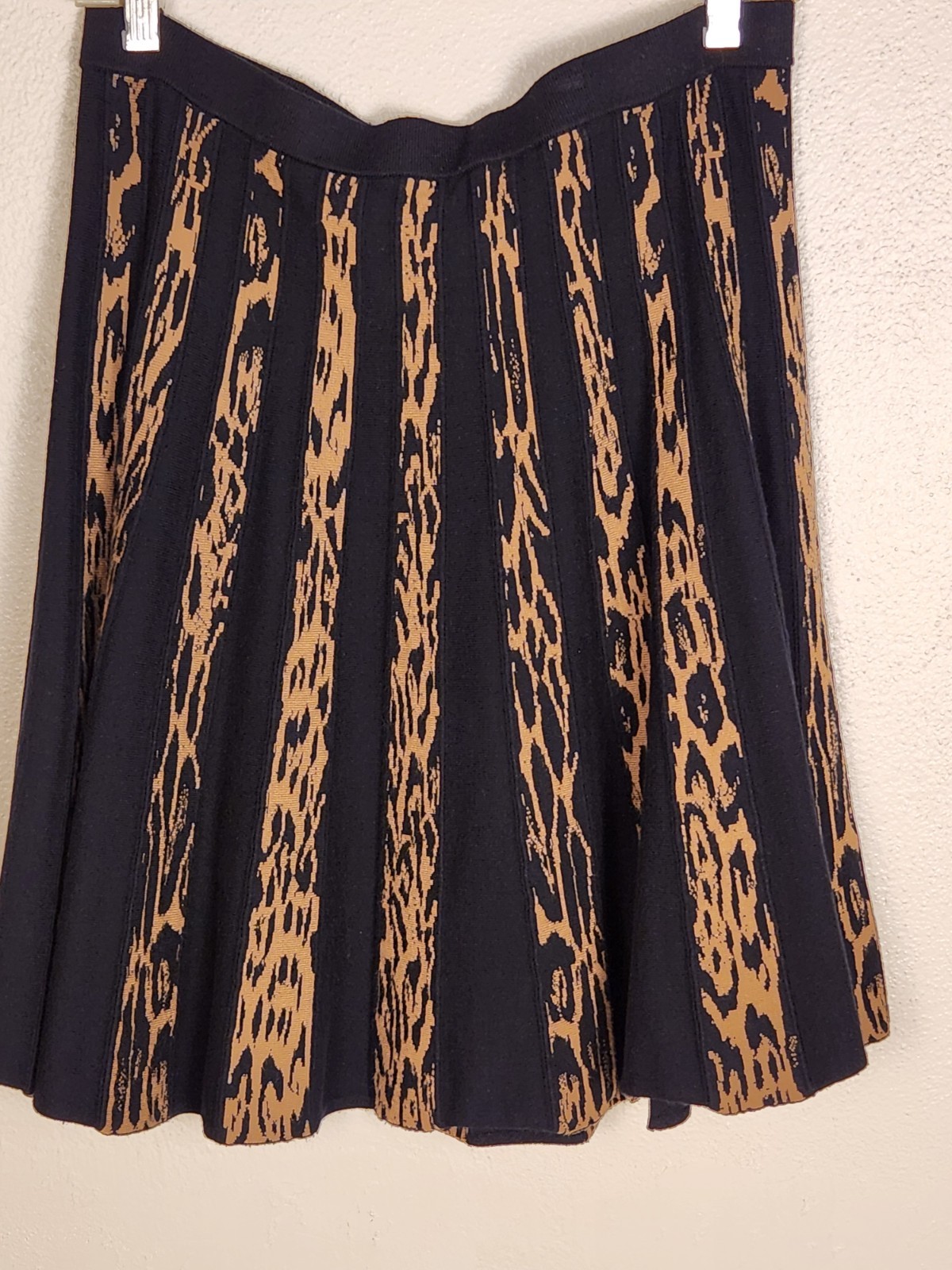 Grace Elements Animal Print Pleated Mini Skirt L - image 2