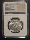 1945 50c Walking Liberty Half Dollar - WW2 Original Bag Frag ~ NGC Brilliant UNC