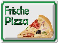 Blechschild 30X40 Cm Frische Pizza Verkauf Essen Trinken Deko Geschenk Metall Sc