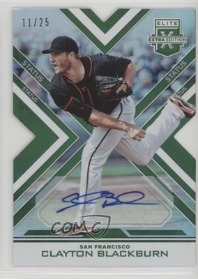 2016 Elite Extra Edition Status Emerald Die-Cut 11/25 Clayton Blackburn Auto 0a6