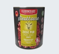 Fleischeslust Steakhouse Ziege Pur | 6X 800G Hundefutter Nass