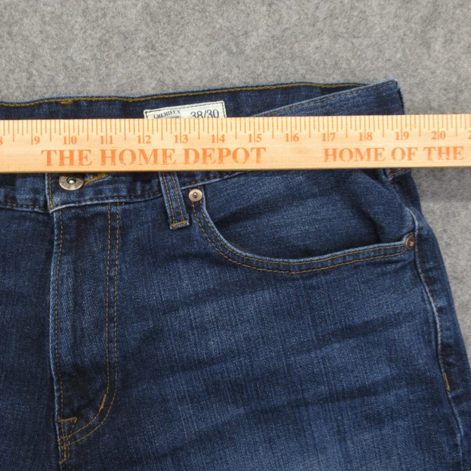 Cremieux Men's Jeans Relaxed Straight Blue Denim 38x30 Cotton Stretch - Image 4 of 4