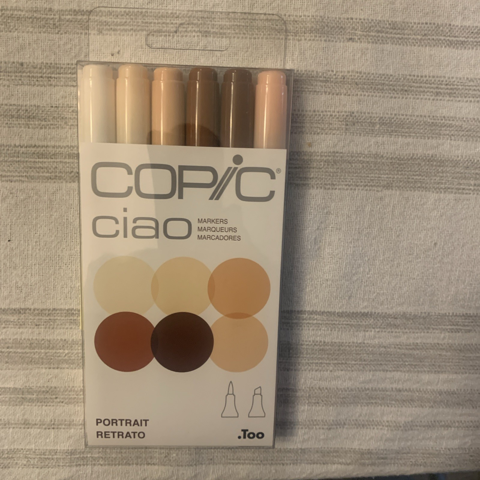 I6-Skin Ciao Markers, Skin, Portrait, 6-Pack