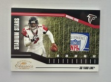 2005 Donruss Playoff Mike Vick Game Used NFL Shield  /25 #SS-1 Atlanta Falcons