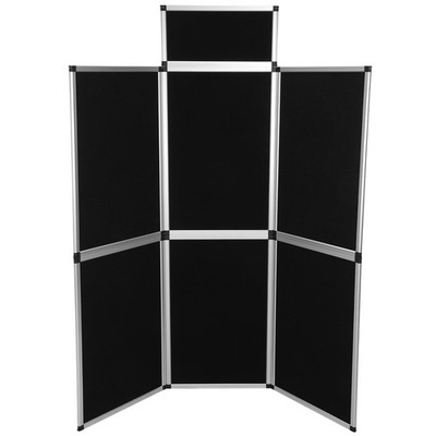 6+1 Panel Trade Show Presentation Board 82.6in H X 70.8in W Folding Poster Board