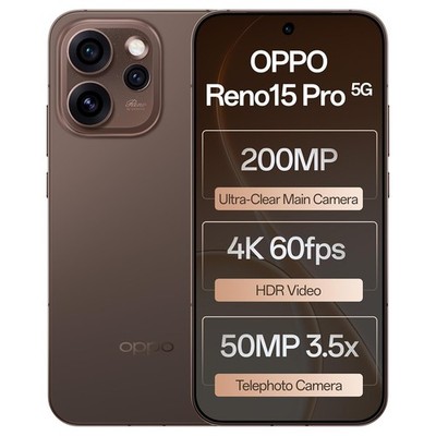 Oppo Reno 15 Pro 5G Cocoa Brown 12GB RAM 256GB Storage Global Version