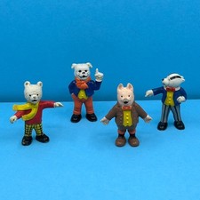 Vintage Schleich Rupert The Bear PVC Comic Strip Toy Figures Set x 4 1970s