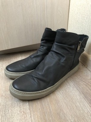Antony Morato Men s Leather High-Top Sneakers Grey Boots Made in Italy Size EU44