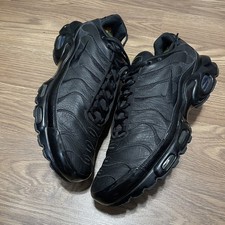 Nike Air Max Plus TN Leather Triple Black AJ2029-001 Size 13