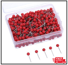 500 Pack Map Push Pins Map Tacks 1/8 Inch Small Size Red