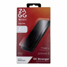 Zagg Glass Elite Tempered Glass Screen Protection for iPhone 16  15 -Sealed Box