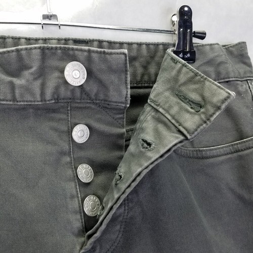 Buck Mason Jeans Maverick Slim Mens Sz 29 12oz Harbor Twill Grey Button Fly Flaw - Foto 3 di 16