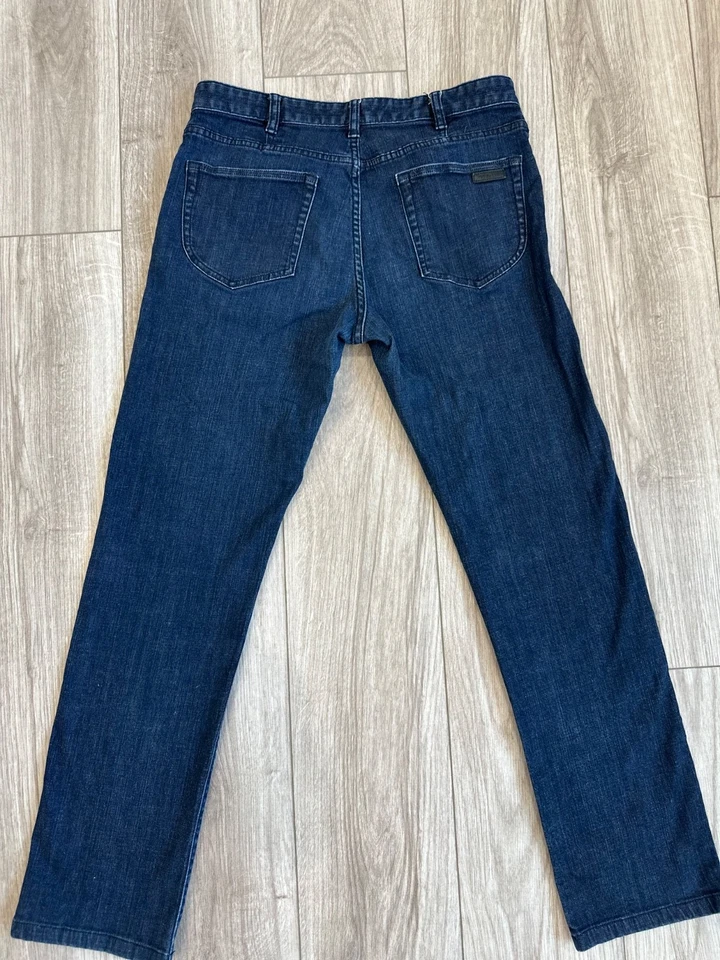 Мужские джинсы ZegnaSport Denim Project 32x32 темная стирка эластичные прямые штанины - Изображение 2 из 4