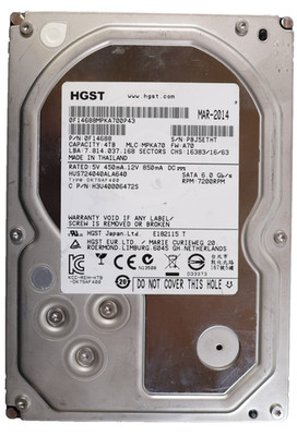 HGST HDS724040ALE640 4TB 3.5'' SATA Hard Disk Drive