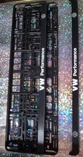 Car number plate holders set 2 high quality surrounds for Volkswagen performance