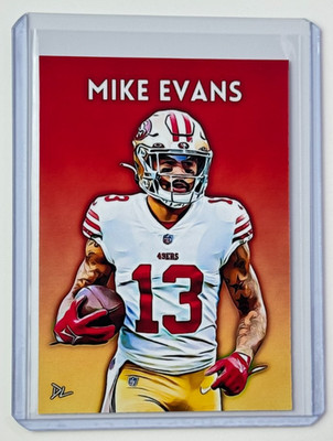 Mike Evans Limited Edition Artist Signed ''San Francisco 49ers'' Trading Card 1/10