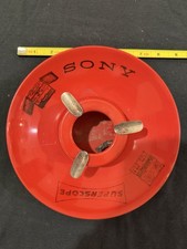 Rare Vintage 1960s SONY SUPERSCOPE Promotional Ashtray - Orange 9.5"