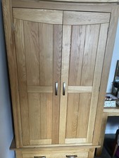 Oak Furniture Land “Tokyo” Double Solid Oak Wardrobe