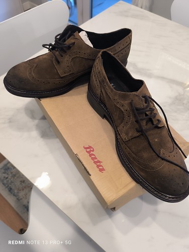 Scarpe Bata Da Uomo Scamosciate Derby Numero 42 Come Nuove - Foto 1 di 3