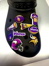 Minnesota Vikings 9 Piece Shoe Charm Set
