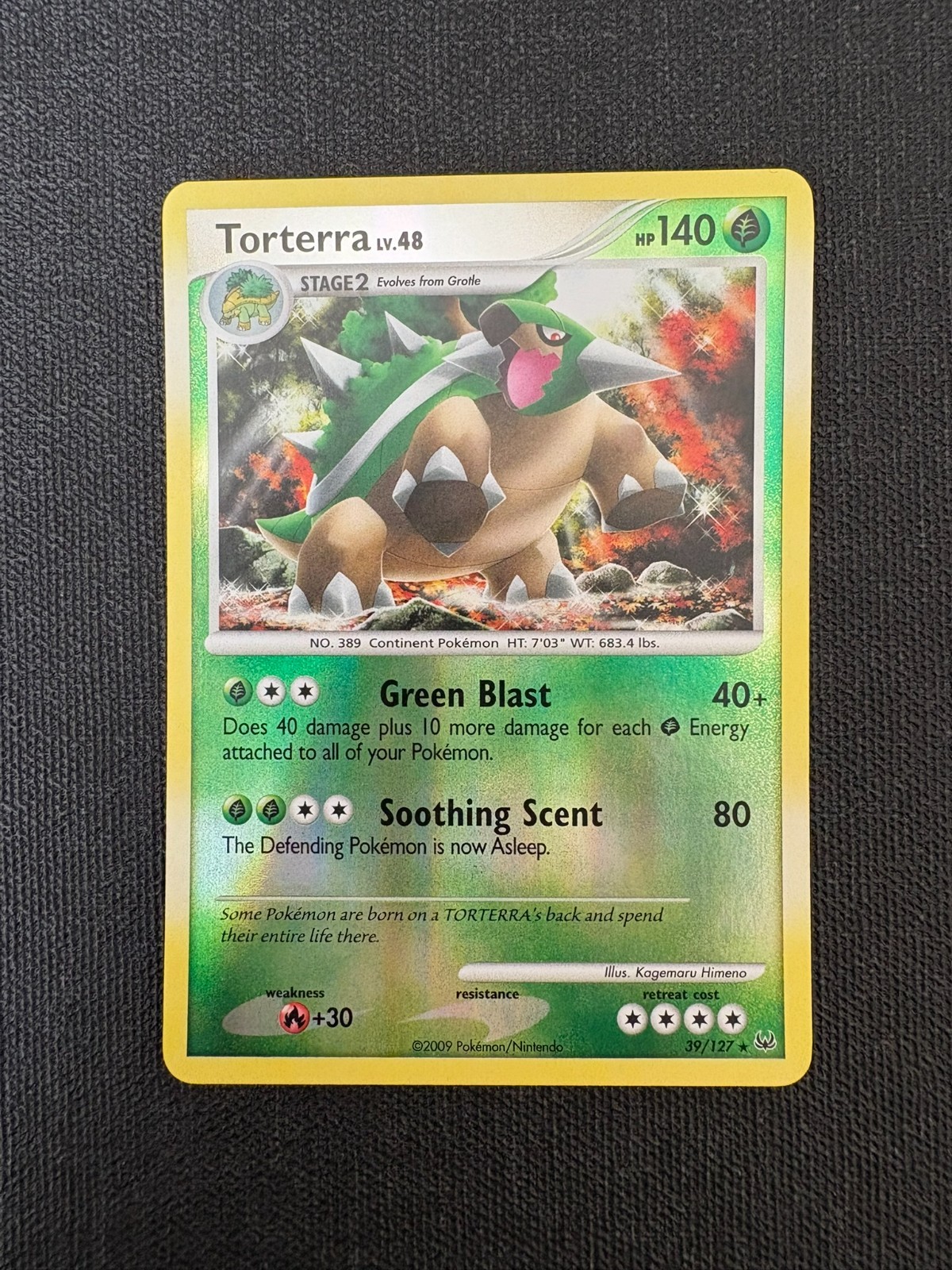 Pokemon TCG - Torterra 39/127 Platinum Reverse Holo - LP