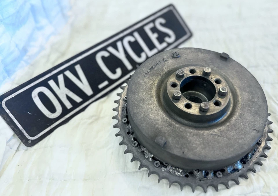 HARLEY DAVIDSON PANHEAD/KNUCKLEHEAD FL FLH DUO GLIDE OEM REAR BRAKE DRUM - Image 2 of 4