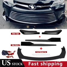 Front Bumper Lip Chin Spoiler Body Kit Splitter Side Skirt For Toyota Camry