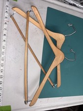 Nagels Lt Brown Wooden Suit Jacket Pants Hanger Set Of 2 17  