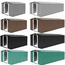 Geräteschuppen Metall Gerätehaus Gartenhaus Pultdach Satteldach Schiebetü #A