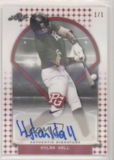 2018 Leaf Perfect Game National Showcase Red Shimmer 1/1 Hylan Hall Auto 1b9b