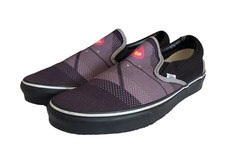 VANS SLIP ON Hombre Talla 11.5 Mujer Talla 13 Negro Gris Oscuro Personalizado Fandom Zapatos Nuevos