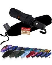 Travel Umbrella - Windproof Automatic Compact Umbrella for Rain, Lightest 8-R...