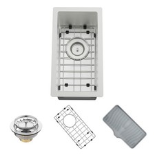 Kitchen And Bar Sink,10x18 Inch Stainless Steel Drop In Single Bowl Undermoun...