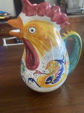 DERUTA Brocca  in ceramica a forma di gallo