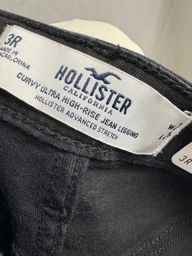 Hollister Curvy Ultra High-Rise Jean Leggings Black W26 L28 (3R) - Picture 9 of 12