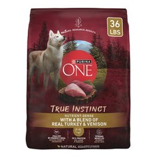 Purina One True Instinct Turkey  Venison Dry Dog Food Adult 36 lb