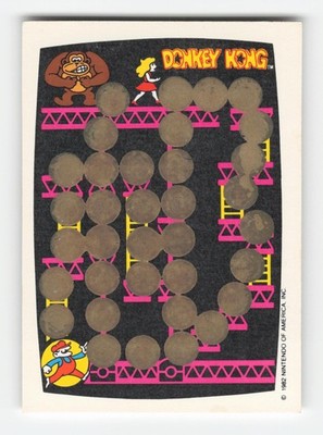 1982 Topps Donkey Kong Stickers #35 Red - three at right top Excellent
