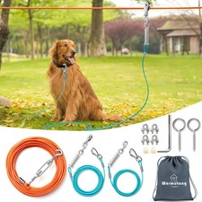 Upgraded Dog Runner for Yard, Heavy Duty Dog Trolley System with 10ft  15ft ...