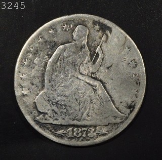 1873 Arrows Liberty Seated Half Dollar