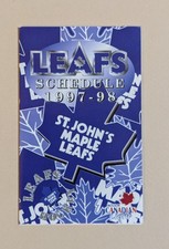 1997-98 St. John's Maple Leafs Hockey Pocket Schedule AHL 🏒🥅