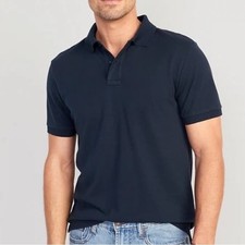 Old Navy Built-In Flex Polo Shirt Men's XL Navy Classic Short Sleeve Cotton