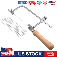 Mini U-shaped Saw Jewelry DIY Tool Jewelers Saw Bow Saw Frame W/ 12 Blades Set