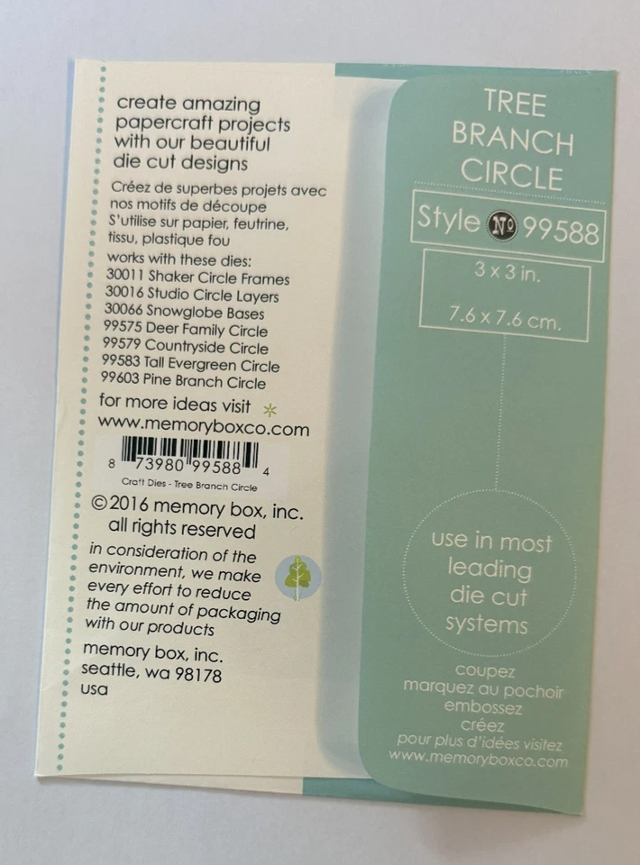 Memory Box Stanzschablone 99588, Tree Branch Cicle - Bild 2 von 3